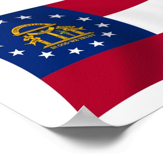 Georgia Flag Poster Print (Hoek)