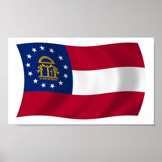 Georgia Flag Poster Print (Voorkant)