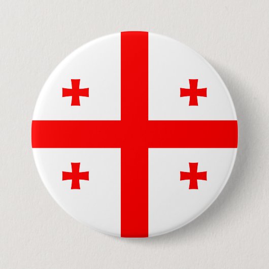 Georgia Flag Ronde Button 7,6 Cm (Voorkant)