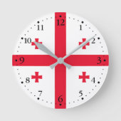 Georgia Flag Ronde Klok (Voorkant)