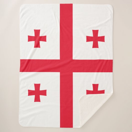 Georgia Flag Sherpa Deken (Voorkant)
