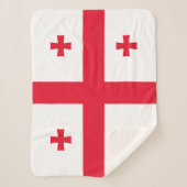 Georgia Flag Sherpa Deken (Voorkant)