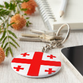 Georgia Flag Sleutelhanger (Zijkant)