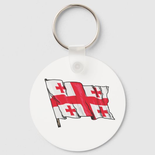 Georgia Flag Sleutelhanger (Voorkant)