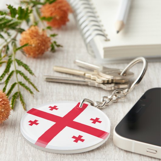 Georgia Flag Sleutelhanger (Voorkant Rechts)