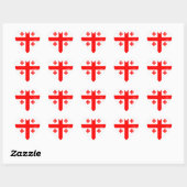 Georgia Flag Splendid Patriotic Hart Sticker (Vel)