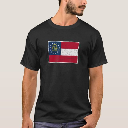Georgia Flag State Style T-shirt (Voorkant)