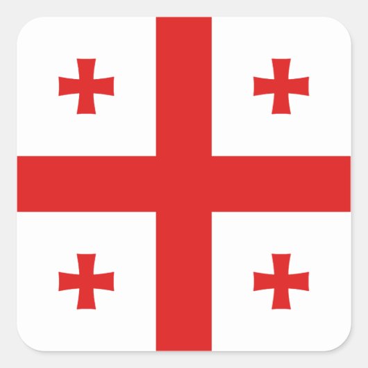 Georgia Flag Sticker (Voorkant)