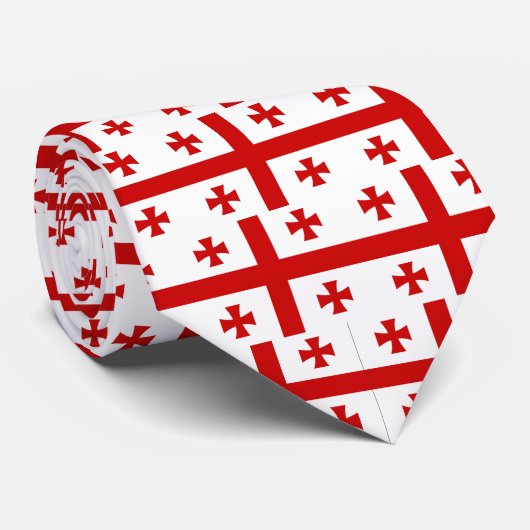 Georgia Flag Stropdas (Opgerold)