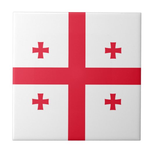 Georgia Flag Tegeltje (Voorkant)
