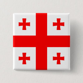 Georgia Flag Vierkante Button 5,1 Cm