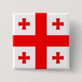 Georgia Flag Vierkante Button 5,1 Cm (Voorkant)