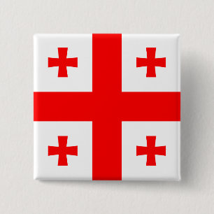 Georgia Flag Vierkante Button 5,1 Cm
