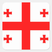 Georgia Flag Vierkante Sticker (Voorkant)