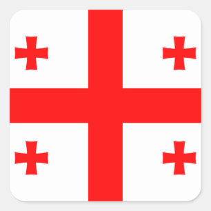 Georgia Flag Vierkante Sticker
