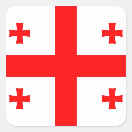 Georgia Flag Vierkante Sticker (Voorkant)