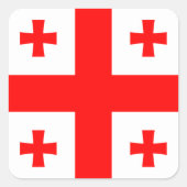 Georgia Flag Vierkante Sticker (Voorkant)