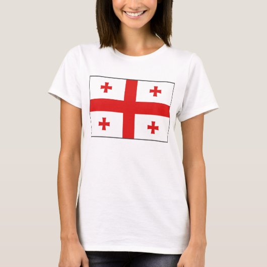 Georgia Flag x Map T-Shirt (Voorkant)
