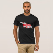 Georgia Flagcolor Map T-Shirt (Voorkant volledig)