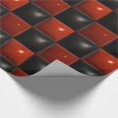Georgia Football Kleuren Rood en Zwart Checkerboar Cadeaupapier (Hoek)