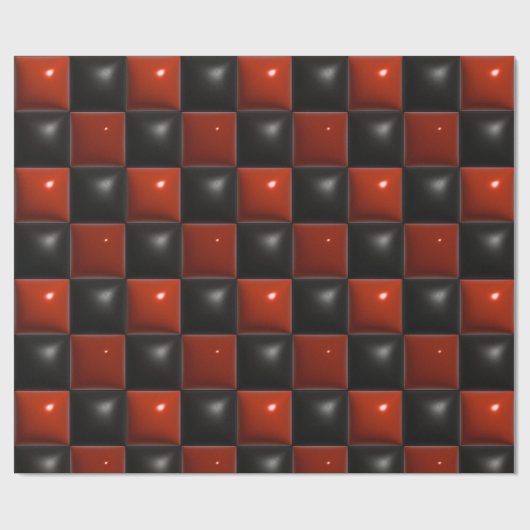 Georgia Football Kleuren Rood en Zwart Checkerboar Cadeaupapier (Vlak)