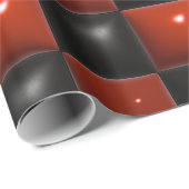 Georgia Football Kleuren Rood en Zwart Checkerboar Cadeaupapier (Rol Hoek)