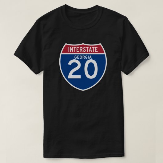 Georgia GA I-20 Interstate Highway Shield - T-shirt (Design voorkant)