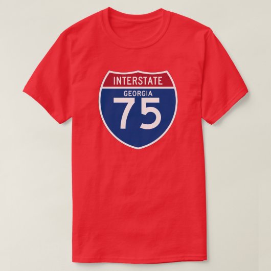 Georgia GA I-75 Interstate Highway Shield - T-shirt (Design voorkant)