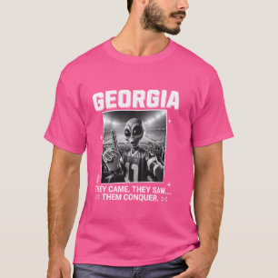 Georgia Game Day Alien Funny UFO State Pride Georg T-shirt