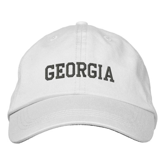 Georgia geborduurd verstelbaar Pet Cool Grey (Voorkant)