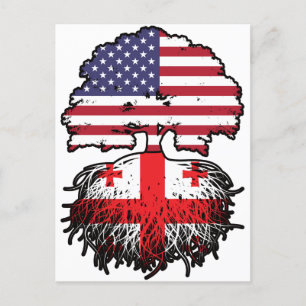 Georgia Georgian American USA Verenigde Staten Briefkaart