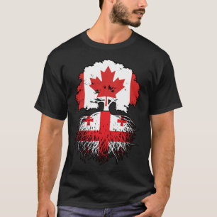 Georgia Georgian Canada Tree Roots Flag T-shirt
