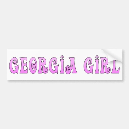 Georgia Girl Pink Bumpersticker (Voorkant)