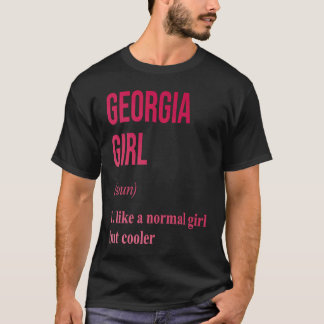 Georgia Girl Pink State GA Woman T-shirt