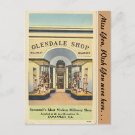 Georgia, Glendale Millinery Shop Briefkaart