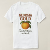 Georgia Gouden zoetste perziken op aarde T-shirt (Design voorkant)