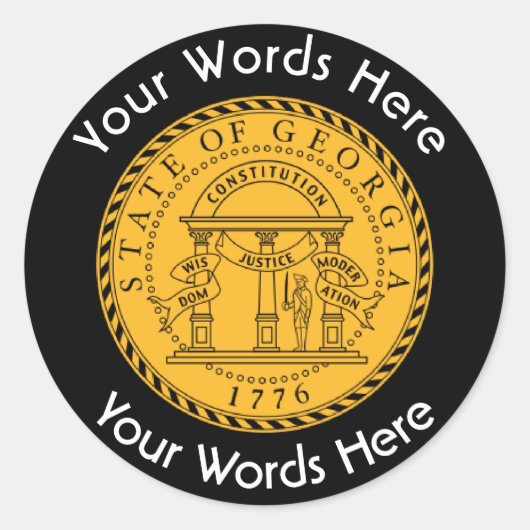 Georgia Great Seal Custom Sticker (Voorkant)