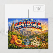 Georgia Greetings Postcard  Briefkaart (Voorkant / Achterkant)