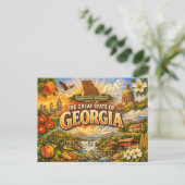Georgia Greetings Postcard Briefkaart (Staand voorkant)