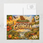 Georgia Greetings Postcard Briefkaart (Voorkant / Achterkant)