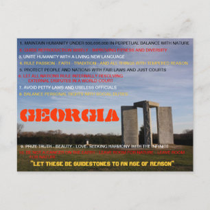 Georgia Guidestone-postkaart Briefkaart