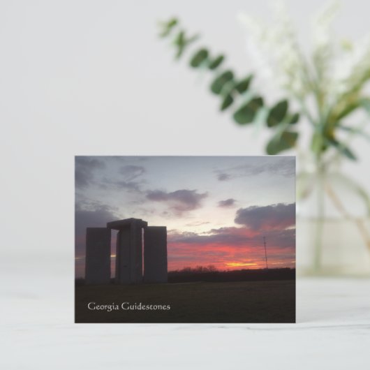 Georgia Guidestone Sunset Briefkaart (Staand voorkant)
