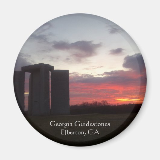 Georgia Guidestones Sunset Magnet (Voorkant)
