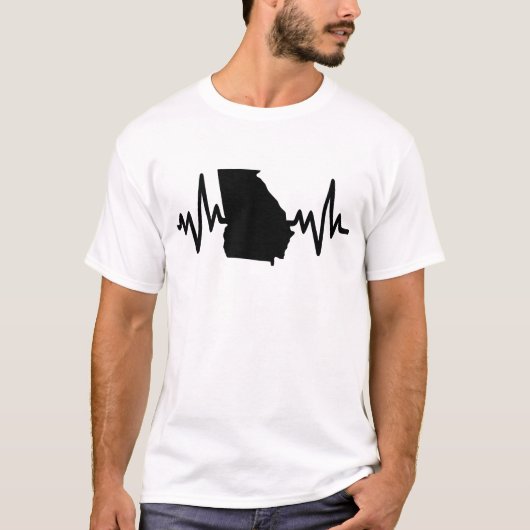 Georgia hartslag unisex ontwerp t-shirt (Voorkant)