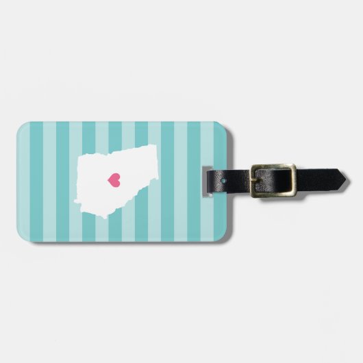 Georgia Heart | Deelstaat van herkomst Bagagelabel (Voorkant horizontaal)