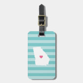 Georgia Heart | Deelstaat van herkomst Bagagelabel (Voorkant verticaal)