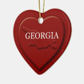 Georgia Heart Map kerstversiering Keramisch Ornament (Links)