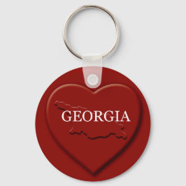 Georgia Heart Map Sleutelhanger