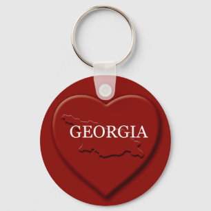 Georgia Heart Map Sleutelhanger
