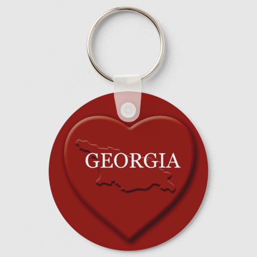 Georgia Heart Map Sleutelhanger (Voorkant)